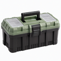 Boîte à outils 50 x 25 x 25 cm en plastique vert noir portable à compartiments
